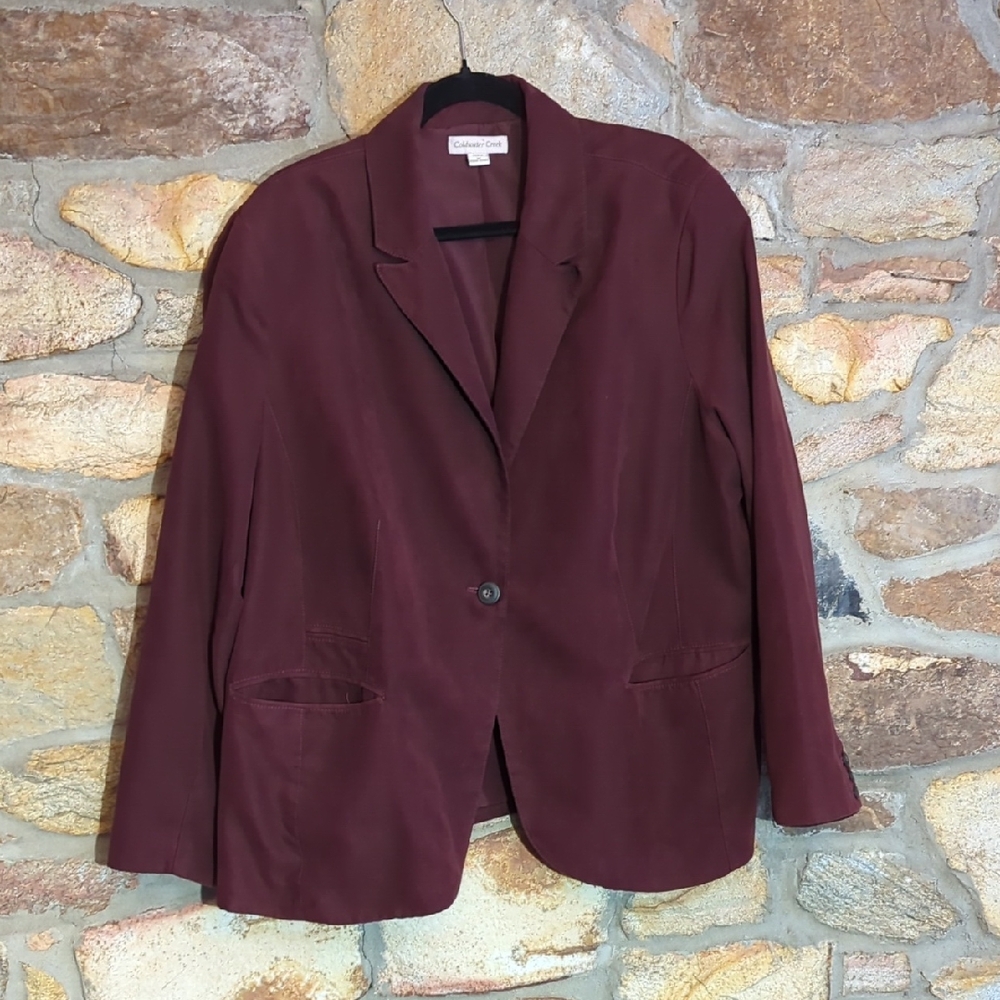 Coldwater Creek Burgundy Blazer